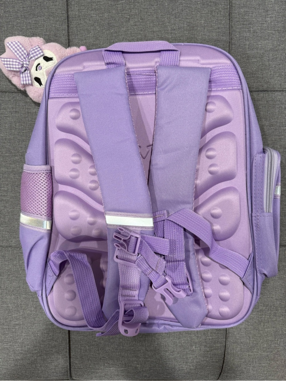 Kuromi Lilac School Backpack with Plush Charm - Picture 5 of 8